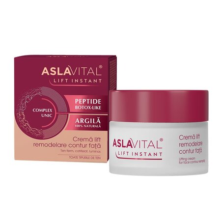 Crema remodelare contur fata Lift Instant, 50 ml, Aslavital 695646