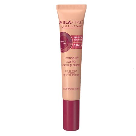 Crema lift pentru contur ochil si buze Lift Instant, 15 ml, Aslavital 695653