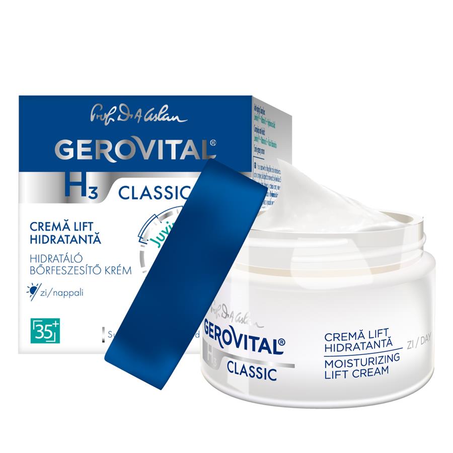 Crema lift hidratanta de zi H3 Classic, 50 ml, Gerovital