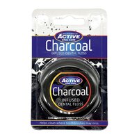 Ata interdentara ceruita cu carbune, Active Oral Care, 50 m, Beauty Formulas