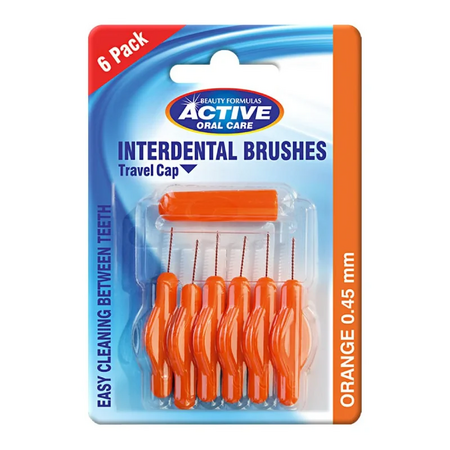 Periute interdentare 0.45mm, Active Oral Care, 6 bucati, Beauty Formulas