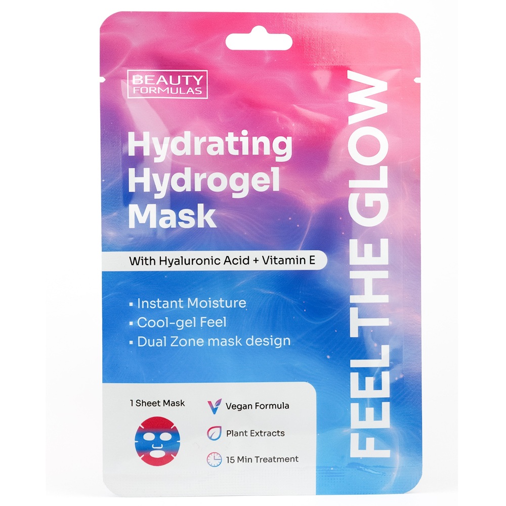 Masca tip servetel hydrogel hidratanta cu Acid Hialuronic si Vitamina E, 1 bucata, Beauty Formulas