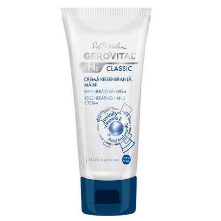 Crema regeneranta pentru maini H3 Classic, 100 ml, Gerovital