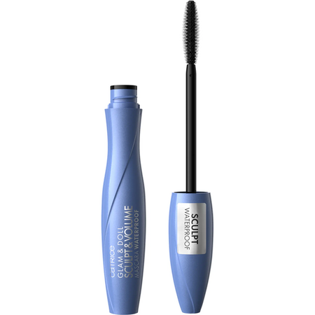 Mascara rezistent la apa, negru Glam&Doll Sculpt&Volume Waterproof, 10 ml, Catrice 695735