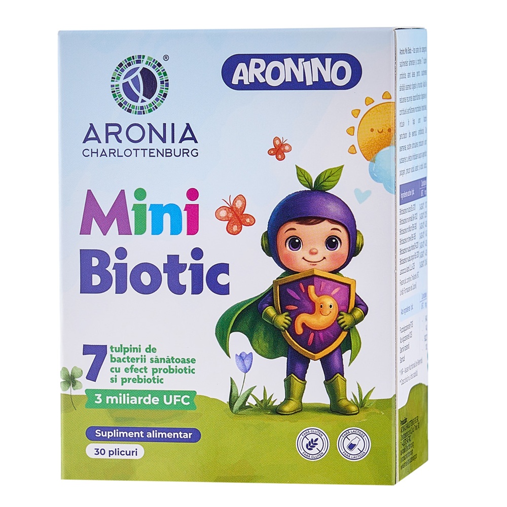 Probiotice si prebiotice pentru copii Mini Biotic Aronino, 30 plicuri, Aronia Charlottenburg