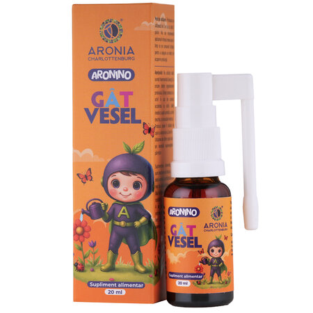 Spray pentru copii Gat Vesel Aronino, 20 ml, Aronia Charlottenburg