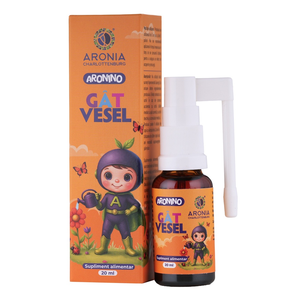 Spray pentru copii Gat Vesel Aronino, 20 ml, Aronia Charlottenburg