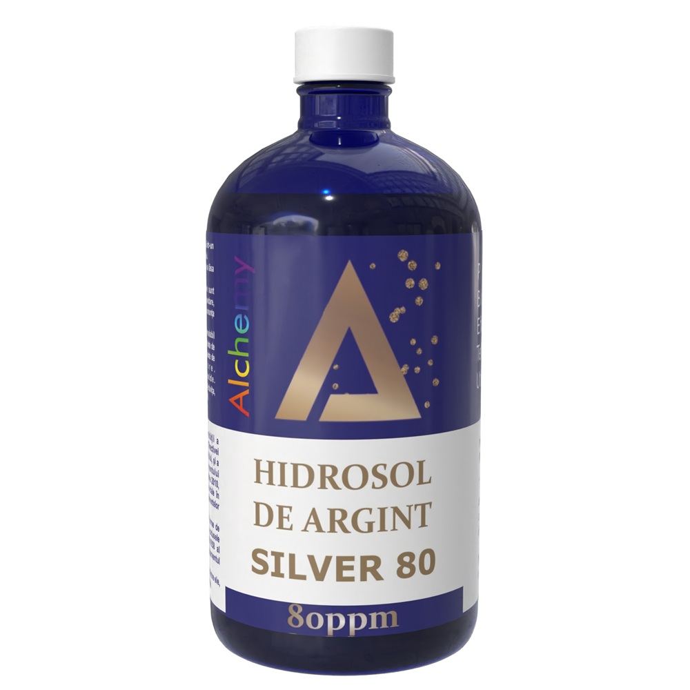 Hidrosol de argint 80ppm  Silver Alchemy, 480 ml, Aghoras