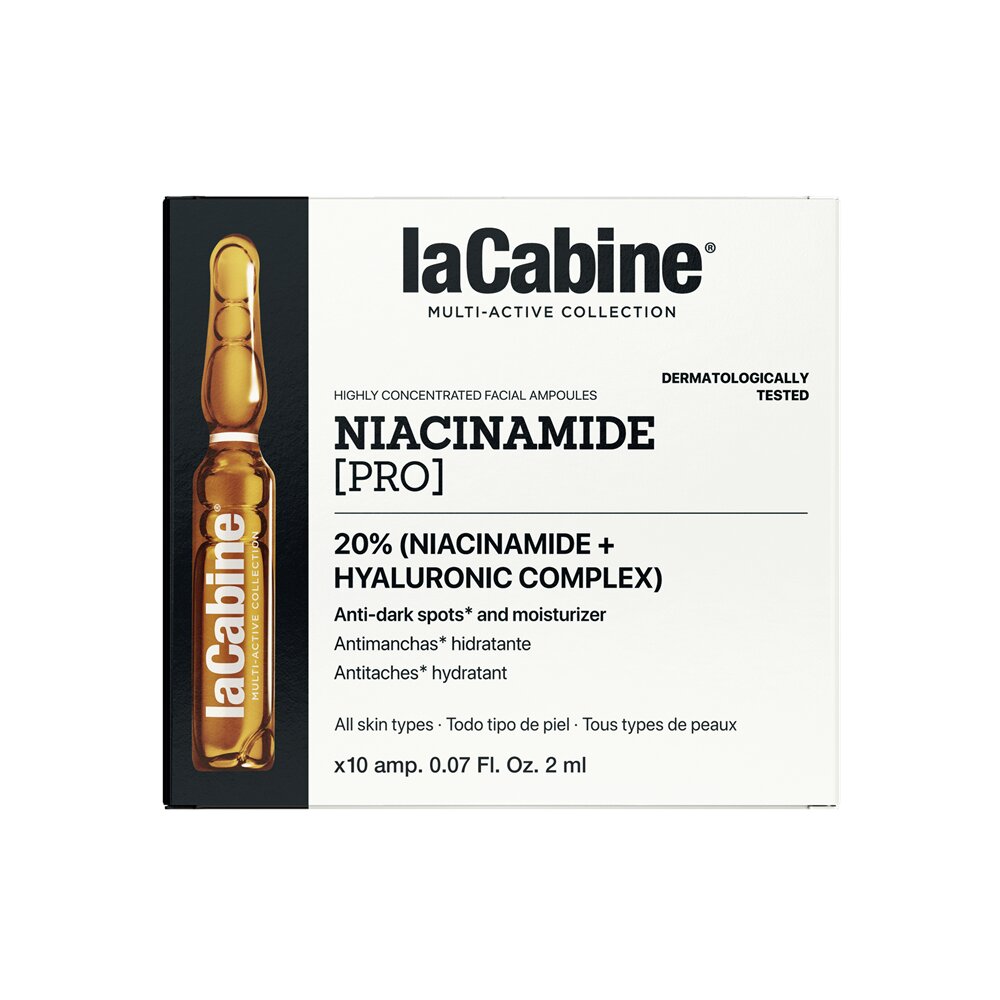 Fiole de fata pentru pete pigmentare cu 20% complex activ Niacinamide Pro Multi-active, 10 fiole x 2 ml, La Cabine