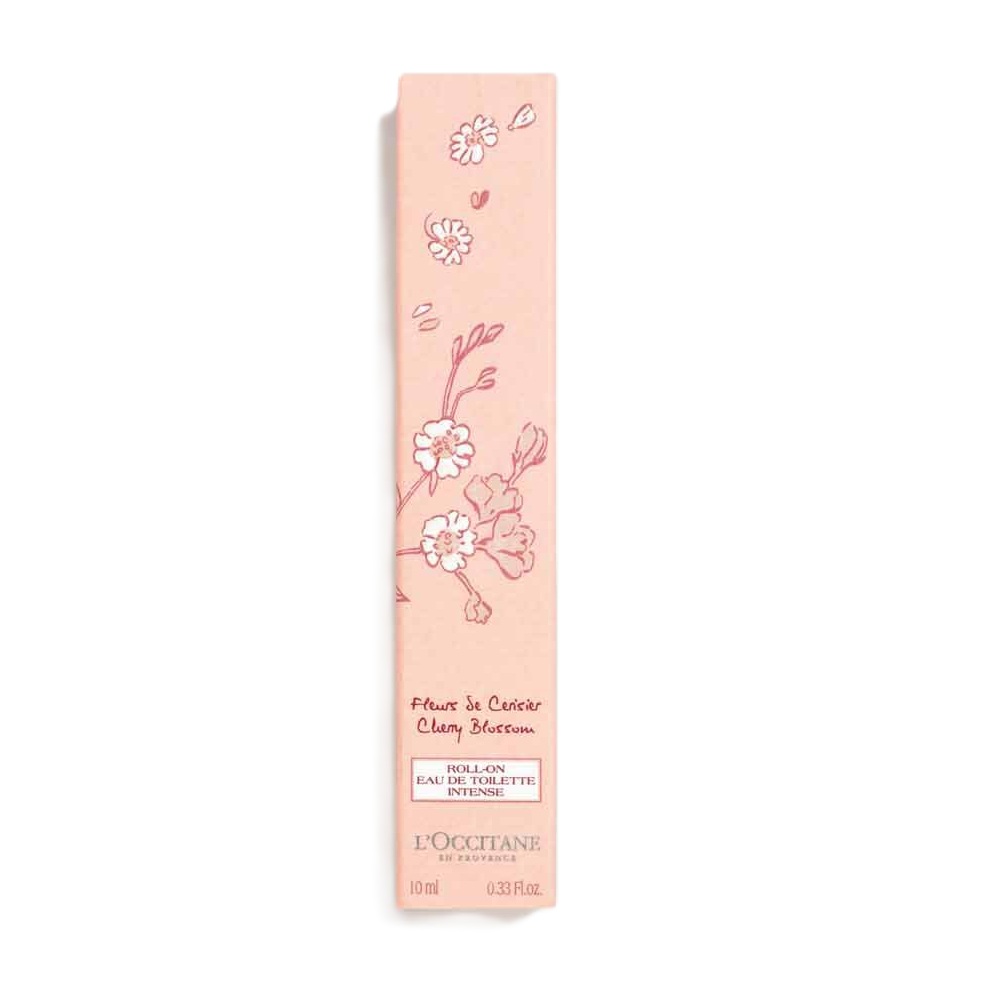 Apa de toaleta roll-on cu flori de cires Fleurs de Cerisier, 10 ml, L'Occitane