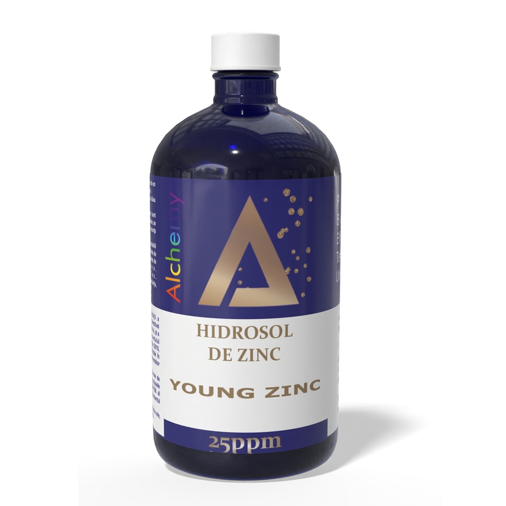 Hidrosol de zinc 25ppm Young Zinc Alchemy, 480 ml, Aghoras