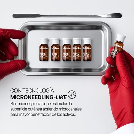 Fiole cu efect microneedling si complex cu 7 tipuri de peptide BTx7 Lift Complex Multi-active, 10 fiole, La Cabine 696381