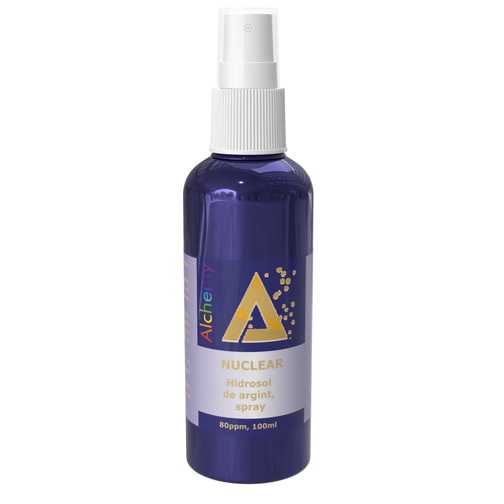 Hidrosol de argint 80 ppm spray Nuclear Alchemy, 100 ml, Aghoras