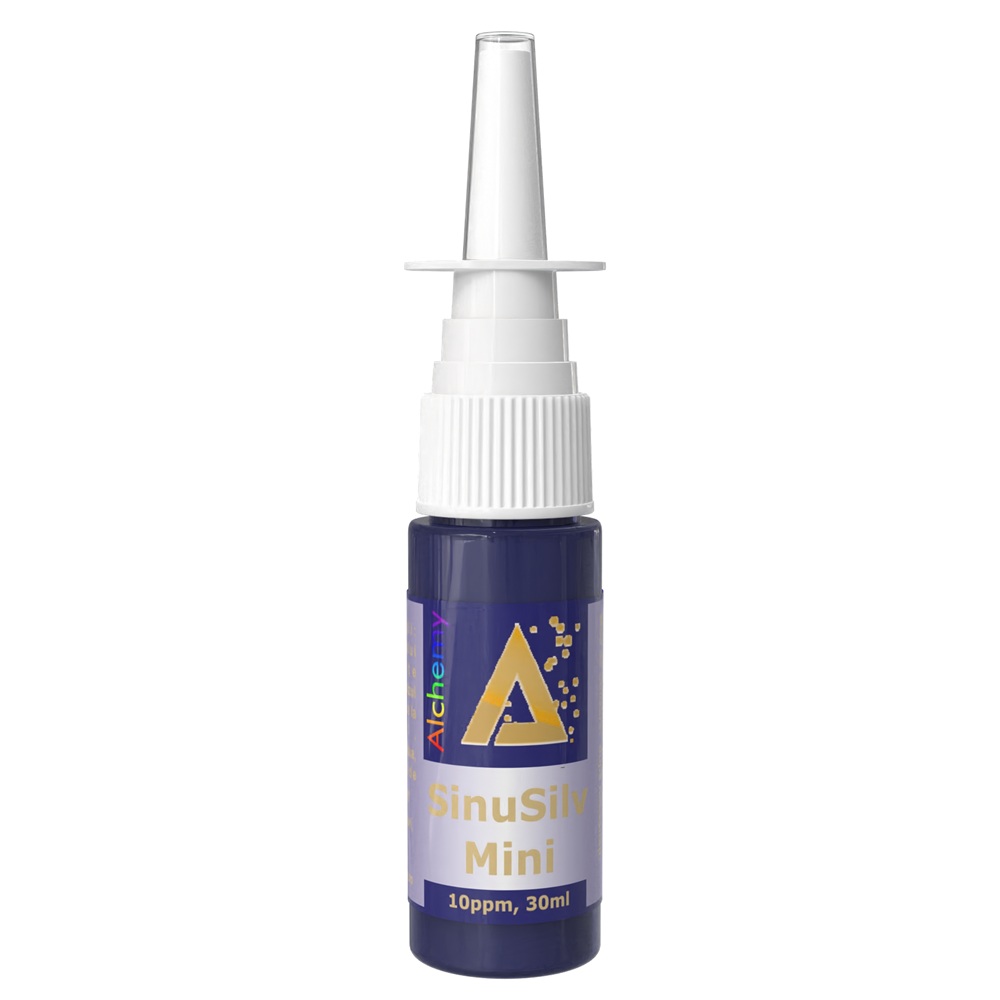 Atomizor nazal cu hidrosol de argint spray 10ppm Sinusilv Alchemy, 30 ml, Aghoras