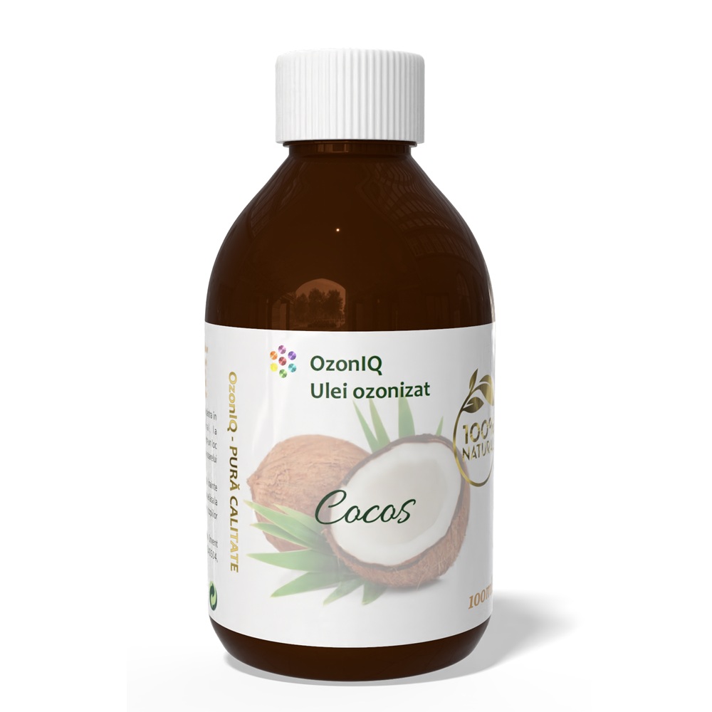 Ulei ozonizat de cocos OzonIQ, 100 ml, Aghoras
