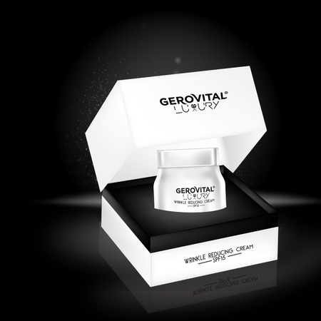Crema pentru reducerea ridurilor cu factor de protectie SPF 15, 50 ml, Gerovital Luxury 584830