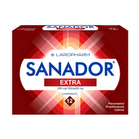 Sanador Extra, 250 mg/150 mg/50 mg, 12 comprimate, Laropharm