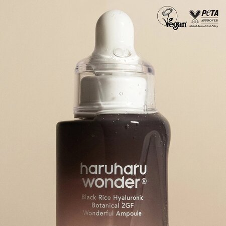 Ser de fata concentrat cu acid hialuronic si extract de orez negru Black Rice Hyaluronic Botanical 2GF, 30 ml, Haruharu Wonder 696784