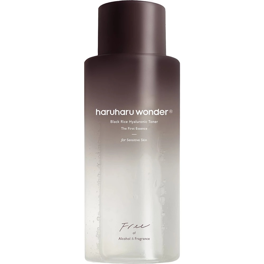 Toner de fata hidratant pentru pielea sensibila fara alcool Black Rice Hyaluronic, 300 ml, Haruharu Wonder
