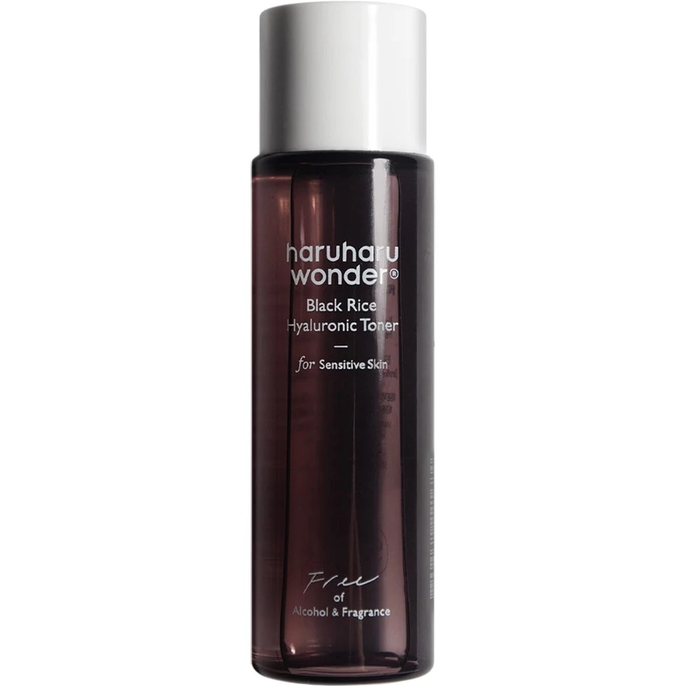 Toner de fata hidratant pentru pielea sensibila fara alcool Black Rice Hyaluronic, 30 ml, Haruharu Wonder