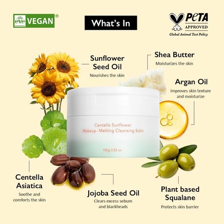 Balsam de curatare pentru fata Centella Sunflower Makeup-Melting, 100 g, Haruharu Wonder 696891