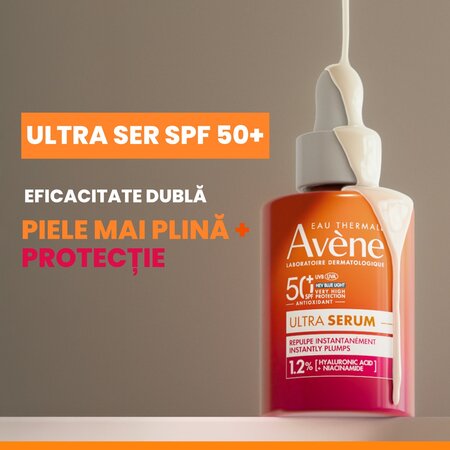 Ultra Serum cu efect imediat de reumplere al pielii SPF 50+, 30 ml, Avene 697026