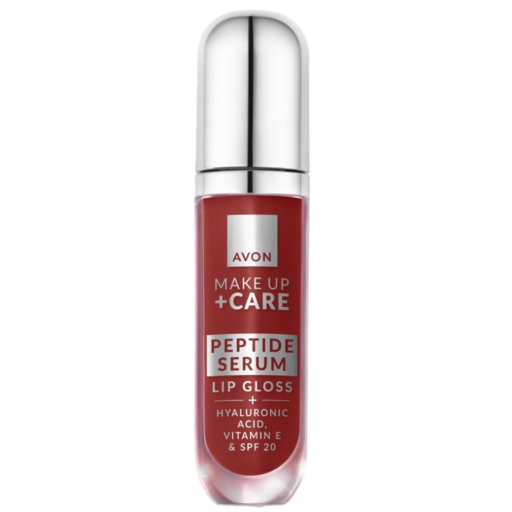 Luciu de buze cu peptide, acid hialuronic si vitamina E Peptide Serum Cherry Glow, 7 ml, Avon