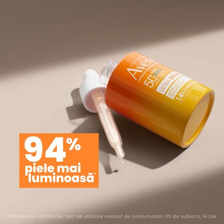 Ultra Serum cu efect de luminozitate si protectie solara SPF 50+, 30 ml, Avene 697100