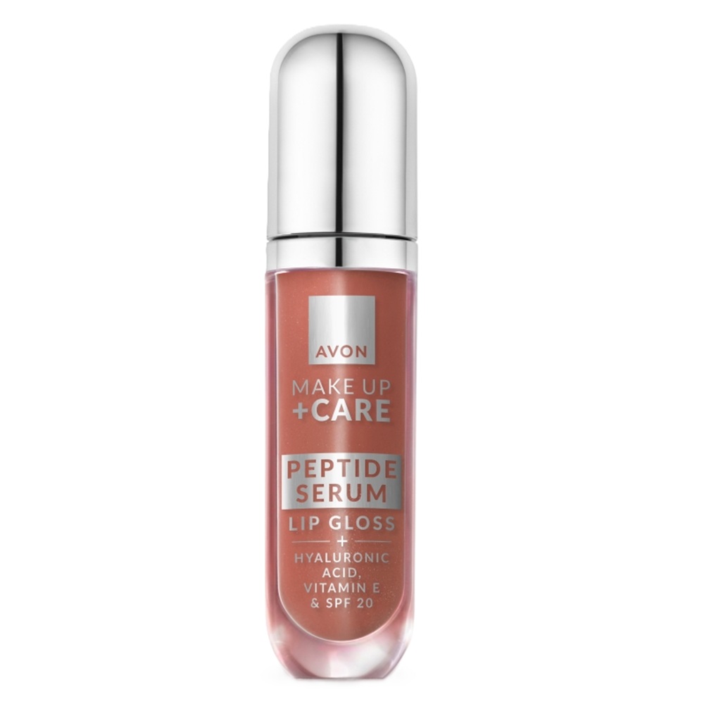 Luciu de buze cu peptide, acid hialuronic si vitamina E Peptide Serum Juicy Peach, 7 ml, Avon