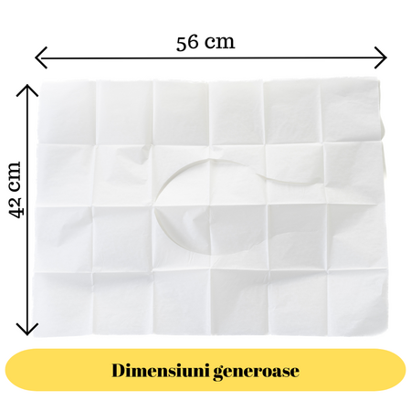 Protectie din hartie pentru colacul de WC, 15 bucati, Kidscenter 697133