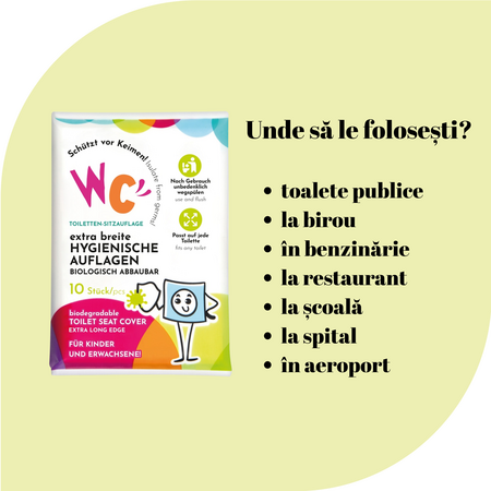 Protectie din hartie pentru colacul de WC, 10 bucati, Wucetky 697147
