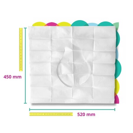 Protectie din hartie pentru colacul de WC, 10 bucati, Wucetky 697145