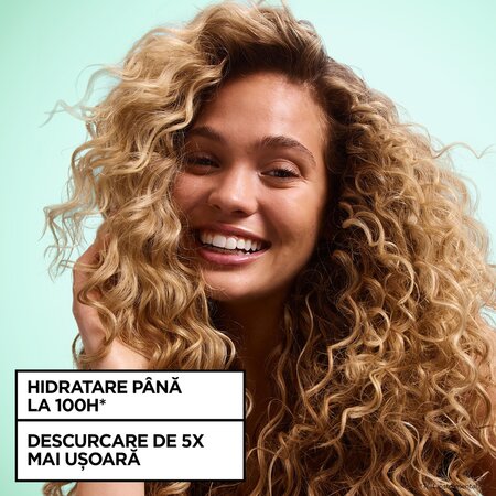 Balsam hidratant cu unt de shea si acid hialuronic pentru par cret Fructis Curls Method, 200 ml, Garnier 697253