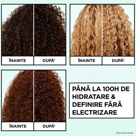 Crema de par fara clatire cu unt de shea si acid hialuronic Fructis Curls Method, 260 ml, Garnier 697268