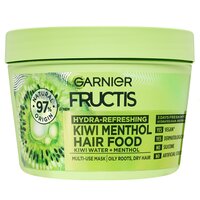 Masca hidratanta cu kiwi si mentol Fructis Hydra-Refreshing, 390 ml, Garnier