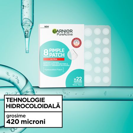 Plasturi pentru cosuri Pure Active Ultra, 22 bucati, Garnier 697289
