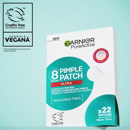 Plasturi pentru cosuri Pure Active Ultra, 22 bucati, Garnier 697294