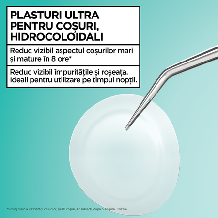 Plasturi pentru cosuri Pure Active Ultra, 22 bucati, Garnier 697290