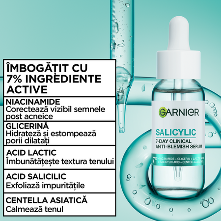 Serum anti-imperfectiuni cu acid salicilic Pure Active Salicylic, 30 ml, Garnier 697299