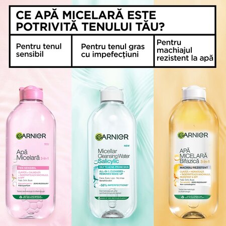 Apa micelara cu acid hialuronic, 400 ml, Garnier 697314