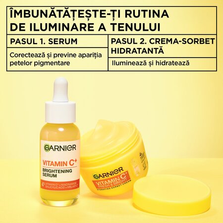 Crema hidratanta cu vitamina C Vitamin C Fresh & Bright, 85 ml, Garnier 697350