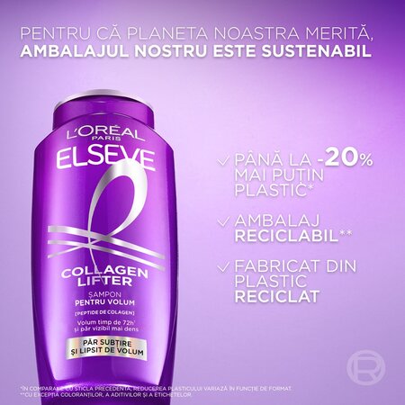 Sampon cu colagen pentru volum Collagen Lifter, 400 ml, Elseve 697377