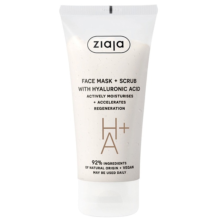 Masca exfolianta cu acid hialuronic pentru fata, 55 ml, Ziaja