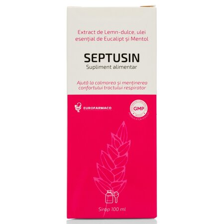 Sirop cu extract de lemn dulce, ulei esential de eucalipt si mentol Septusin, 100 ml, Eurofarmaco 704618