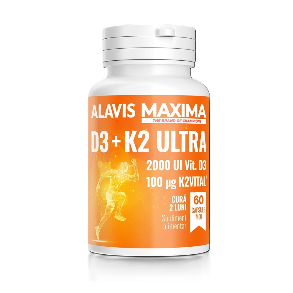 D3+K2 Ultra, 60 capsule moi, Alavis Maxima