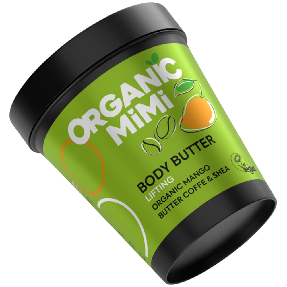 Unt de corp cu efect de lifting cu mango si cafea Body Butter, 200 ml, Organic Mimi