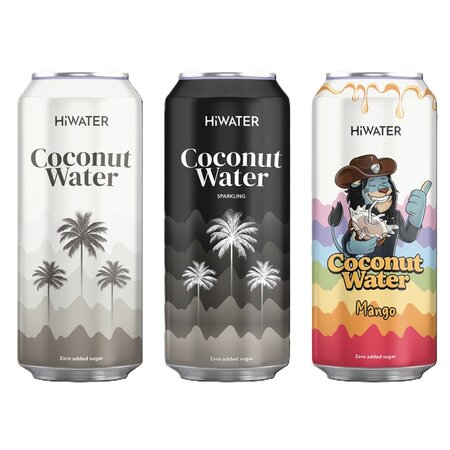 Apa de cocos naturala Carbogazificata, 320 ml, Hiwater 697670