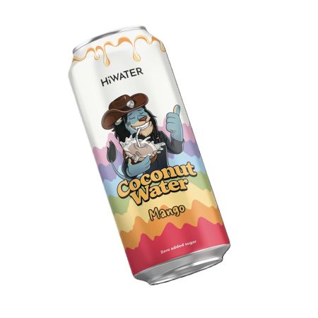 Apa de cocos naturala cu suc natural de mango, 320 ml, Hiwater 697690
