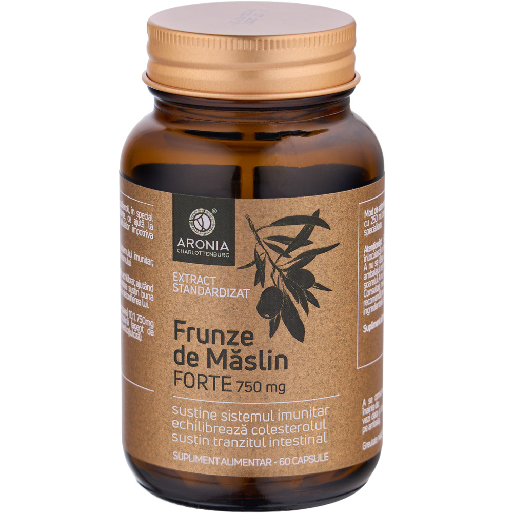 Frunze de Maslin Forte, 750mg, 60 capsule, Aronia Charlottenburg