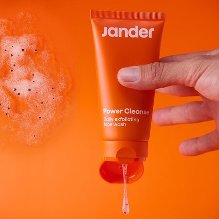 Gel exfoliant cu carbune activ pentru barbati Power Cleanse, 75 ml, Jander Skin 698050